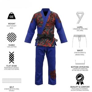 Uniforme de Jiu Jitsu Brasileño RTS de Alta Calidad, Hecho a Medida, Profesional, 450 g/m², con Logotipo Personalizado, Kimono para Luchadores AS-JJ-4819 - Product Image 5