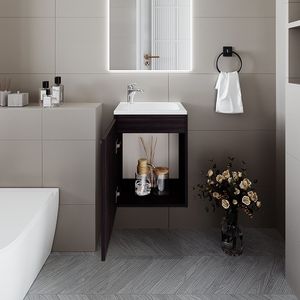 Haigleer Creek <b>Bathroom</b> <b>Vanity</b> by FM FURNITURE Wengue with Integrated Sink and Faucet - Product Image 6