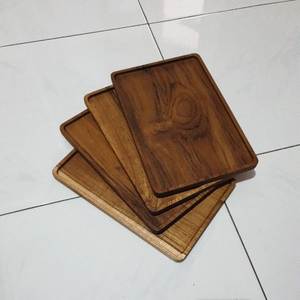 ถาดไม้สี่เหลี่ยม ถาดไม้ทรงสี่เหลี่ยม ถาดเสิร์ฟไม้ จานเสิร์ฟไม้ ถาดไม้มะม่วง - Product Image 4