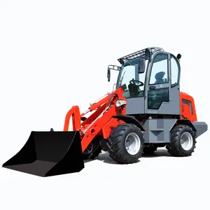 Landscaping Mini Loader WL12 1ton 1000KG Articulated Compact Hydraulic 4 Wheel Drive Mini Wheel Loader For Farm