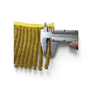 Banderas Ceremoniales Personalizadas Ecológicas de Poliéster con Borde de Flecos de Hilo Dorado Bordado y Borlas Metálicas en Espiral - Product Image 2