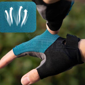 Guantes de ciclismo transpirables con tela suave y flexible para un ajuste cómodo en las manos y agarre mejorado para entrenamiento de larga distancia - Product Image 3