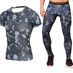 Ropa deportiva atlética personalizada para hombre, ropa deportiva activa de verano para gimnasio, conjuntos de fitness para correr, entrenamiento, patrón sólido - Product Image 4