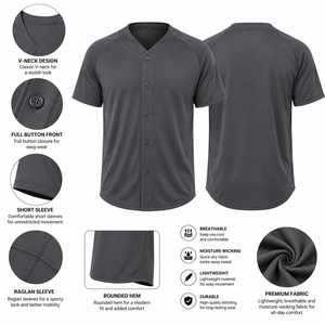 Camiseta de béisbol duradera diseñada con material transpirable para clubes deportivos y partidos de béisbol organizados con un rendimiento confiable. - Product Image 6