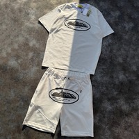 Ensemble de vêtements streetwear haut de gamme pour homme : débardeur et short en jean, style urbain de luxe, coupe oversize
