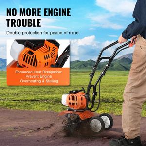 Coltivatore da Giardino 43CC a 2 Tempi con Denti Frontali Regolabili in Acciaio, Coltivatore per Prato e Campo 43CC a 2 Tempi - Product Image 3