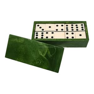 Juego de Dominó de Resina Hecho a Mano de Lujo con 28 Fichas y Caja de Almacenamiento – Juego de Mesa con Logotipo Personalizado para Regalo - Product Image 4