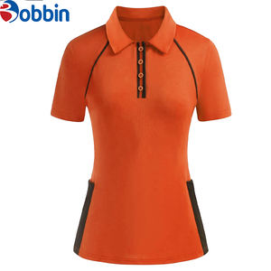 เสื้อกอล์ฟผู้หญิงแบบสั่งทำพิเศษ มีปกและกระเป๋า สีพื้น แขนสั้น ปักโลโก้ได้ เสื้อโปโลผู้หญิง ระบายอากาศได้ดี - Product Image 5