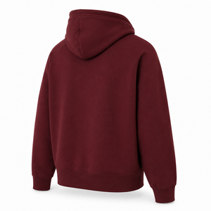 Sudadera con Capucha Personalizada con Logotipo, Color Borgoña, Manga Larga, Diseño con Bolsillo, 100% Algodón, Moda Urbana para Hombre - Servicio OEM - Product Image 6