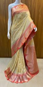 Sari en soie bleu dessiné à la main pour femme, traditionnel indien pakistanais, longueur ras du sol, ethnique, coupe classique, toutes saisons - Product Image 4