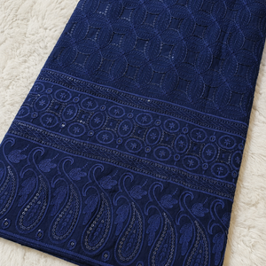 Tela de tul bordada Schiffli, tela de encaje de red, tela de organza para moda modesta, abaya, caftán, venta al por mayor, calidad premium, lista para usar. - Product Image 6
