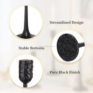 Ensemble élégant de 3 grands bougeoirs coniques en métal et fer pour la décoration de la maison, centre de table de luxe pour les mariages et Noël - Product Image 3