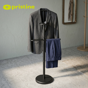 Modern Freestanding Valet <b>Stand</b> Metal Powder coated Finish Garment <b>Rack</b> for bedroom living room office - Product Image 5