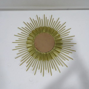 Gold Sunburst Handmade Metal & Glass Round Decorative Wall <b>Mirror</b> From REHMAN <b>CRAFT</b> - Product Image 3