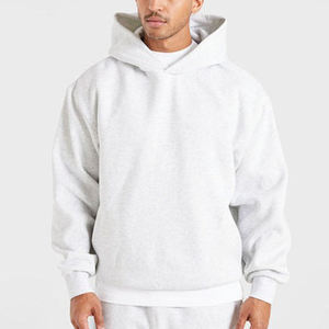 Men's <b>White</b> Hooded <b>Sweatshirt</b> Regular Fit Solid Color 100% Cotton Knitted Autumn Wear Casual Style Digital Printing Custom - Product Image 5