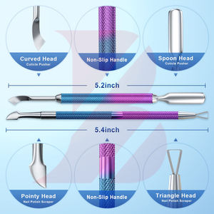 Pousse-cuticules en acier inoxydable de haute qualité, sur mesure, pour enlever les peaux mortes, pour la manucure professionnelle - Product Image 2