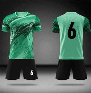 Conjunto de Ropa Deportiva para Hombre, Camiseta de Manga Corta con Cuello Redondo, Estampado Sublimado, Poliéster que Absorbe la Humedad, Ajuste Atlético, para Todas las Temporadas - Product Image 4