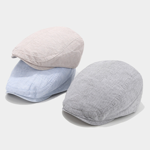 Casquette plate en lin respirant personnalisable à marque privée, réglable, légère, pour l'été, style Ivy, vente en gros, très populaire - Product Image 3