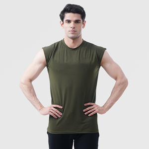 Durable <b>Stretch</b> Material Muscle Fit <b>Men</b> Tank Top Sleeveless Sports Shirt Designed For Gym Workout Bodybuilding And Fitness - Product Image 1