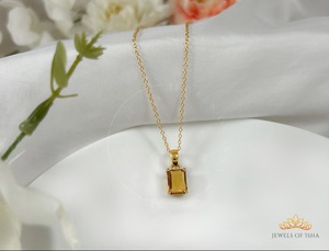 Collier pendentif luxueux en or rubis coloré, imperméable, pour cadeau de femme - Product Image 2