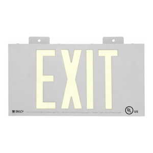 Señal de Salida Fotoluminiscente BradyGlo - Tablero Reflectante de PVC Impreso con UV para Guía de Emergencia en Interiores y Exteriores - Product Image 1