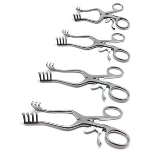 Rétracteurs Weitlaner à pointes émoussées, instrument chirurgical auto-serrant en acier inoxydable, rétracteur tissulaire pour usage vétérinaire et orthopédique - Product Image 1