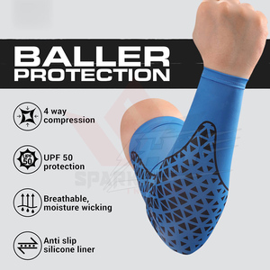 Manchons de compression sportifs pour hommes en polyester à imprimé numérique uni, protection UV UPF 50+, rafraîchissants, toutes saisons - Product Image 4