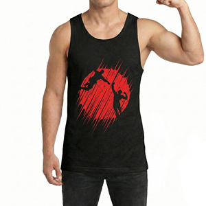 Débardeur Homme Imprimé Numérique Sans Manches, Style Décontracté Streetwear, Gilet Musculaire Personnalisé, T-shirt de Sport Tendance, Vente en Gros - Product Image 3