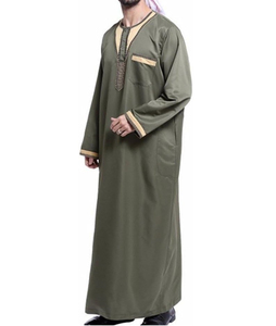 Nouvelle Arrivée : Thobe Homme Musulman à Manches Longues, en Polyester Doux de Haute Qualité, Col Arabe Saoudien, Jubba Thobe Privé - Product Image 6