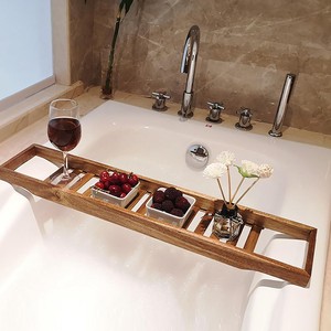 Wood Bathtub <b>Tray</b> <b>Caddy</b> Bathroom <b>Bath</b> <b>Tray</b> for Tub Amenity <b>Tray</b> <b>Bath</b> Accessories, Spa Gift Wholesale Supplier from Vietnam - Product Image 5