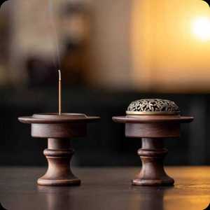 Skill Artisan Eco-Friendly Wooden Wood Pattern Bakhoor Wedding Religious Aromatic Fragrance Durable Incense <b>Burner</b> Stick Holder - Product Image 5