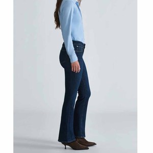 Nouveau design – Jean en denim décontracté écoresponsable de haute qualité pour femme, coupe droite, taille mi-haute, évasé - Product Image 3