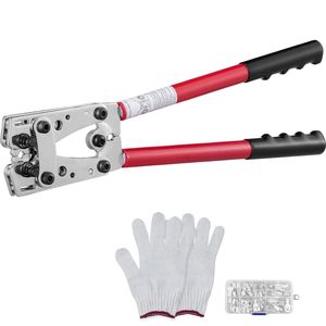 Herramienta de crimpado de terminales de aluminio de alta resistencia de 10 1/0 AWG con 60 conectores de 6 hilos - Product Image 1