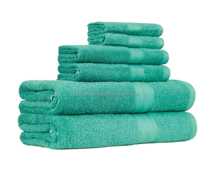 Ensembles de serviettes de bain de luxe en coton 400 GSM, jacquard, doux, absorbant, séchage rapide, couleur résistante, vente en gros, fournisseur USA - Product Image 1