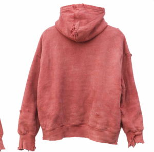 Sudadera con capucha personalizada vintage con lavado ácido, efecto desgastado, corte regular, bordado sólido, 100% algodón, forro polar pesado de 500 g/m², impermeable, para otoño. - Product Image 2