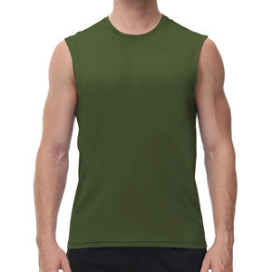 Camisetas sin Mangas de Alta Calidad para Hombre, Camiseta sin Mangas Elegante, Transpirable, de Secado Rápido, Cuello Redondo, para Fitness, Deportes, Gimnasio, Camisetas sin Mangas a la Moda - Product Image 1