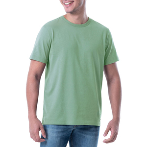 เสื้อยืดคอกลมแขนสั้นผ้าคอตตอนเนื้อละเอียดสีดำสำหรับผู้ชาย พิมพ์ลายโลโก้ด้านหน้าแบบสกรีน ตัวอักษรแบบทางการ ทรงหลวม - Product Image 1