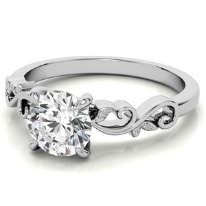 Anillo de Moissanita Tallada en Plata de Ley 925 con Baño de Oro de 14k, Anillo de Compromiso, Boda, Aniversario, Promesa, Novia, de Lujo - Product Image 2