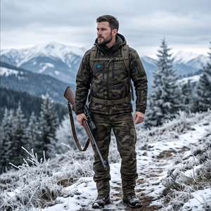 Mens Silent <b>Waterproof</b> Softshell <b>Camo</b> Hunting <b>Jacket</b> OEM Custom Logo Insulated Outdoor Summer Tactical Sports Apparel Nylon - Product Image 6