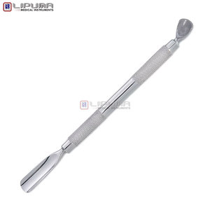 Custom Large Size Double Sided Ergonomic Cuticle Pusher Safe Comfortable <b>Blackhead</b> Acne <b>Extractor</b> Callus Long Plastic Handle - Product Image 2