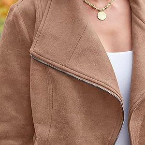 Chaqueta de Cuero para Mujer, Profesional, de Alta Calidad, con Logotipo Personalizado, Transpirable, de Manga Larga, Material de Cuero - Product Image 6