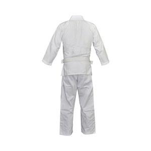 White <b>Karate</b> Uniform Unisex Adult 100% Cotton Durable Regular Fit Plain Dyed Style Martial Arts Wear - Product Image 2