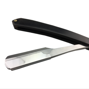 Wood Handle Straight <b>Razor</b> Stainless Steel Blade Single Blade For Face Shaving Smooth & Comfortable Professional - Product Image 6