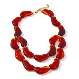 Collar de Cuentas de Resina Ecológico Hecho a Mano, Forma Personalizada, Joyería Multicolor, Artesanía Navideña con Tema de Ángel, NOUSHAD - Product Image 1