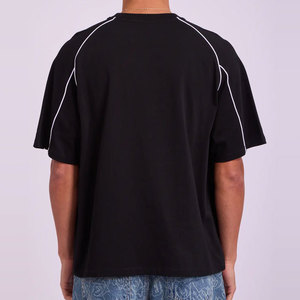 T-shirt en coton à col en V, coupe classique, ourlet incurvé, personnalisable avec logo imprimé, couleur unie, vierge, écologique et respirant, modèle 2026 - Product Image 2