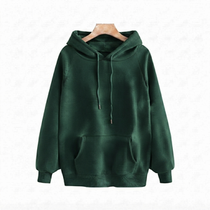 Sweat à capuche personnalisé DROGEN EXPORT vert forêt, respirant, séchage rapide, en coton tricoté, décontracté, OEM, mode hiver, jersey pour homme, 350g - Product Image 1