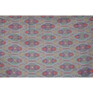 Tissu en viscose et soie Dola - Broderie florale géométrique violette, 44 pouces de large, vendu au mètre - Product Image 3