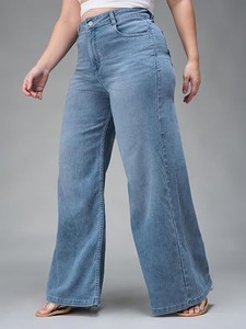 Womens Faded-Blue Regular <b>Boot</b> Cut Jeans Eco-Friendly Denim Casual Weekend Fashion Neutral Beige Modern Outfits - Product Image 4