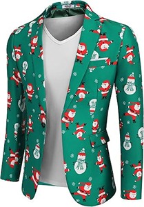 High Quality Men's Halloween Party <b>Blazer</b> One Button Casual Holiday Sport Coat - Product Image 6