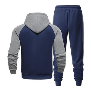Ensemble de survêtement pour homme 2 pièces, sweat à capuche zippé, ensemble de jogging athlétique, tenue décontractée avec poches, streetwear confortable - Product Image 2